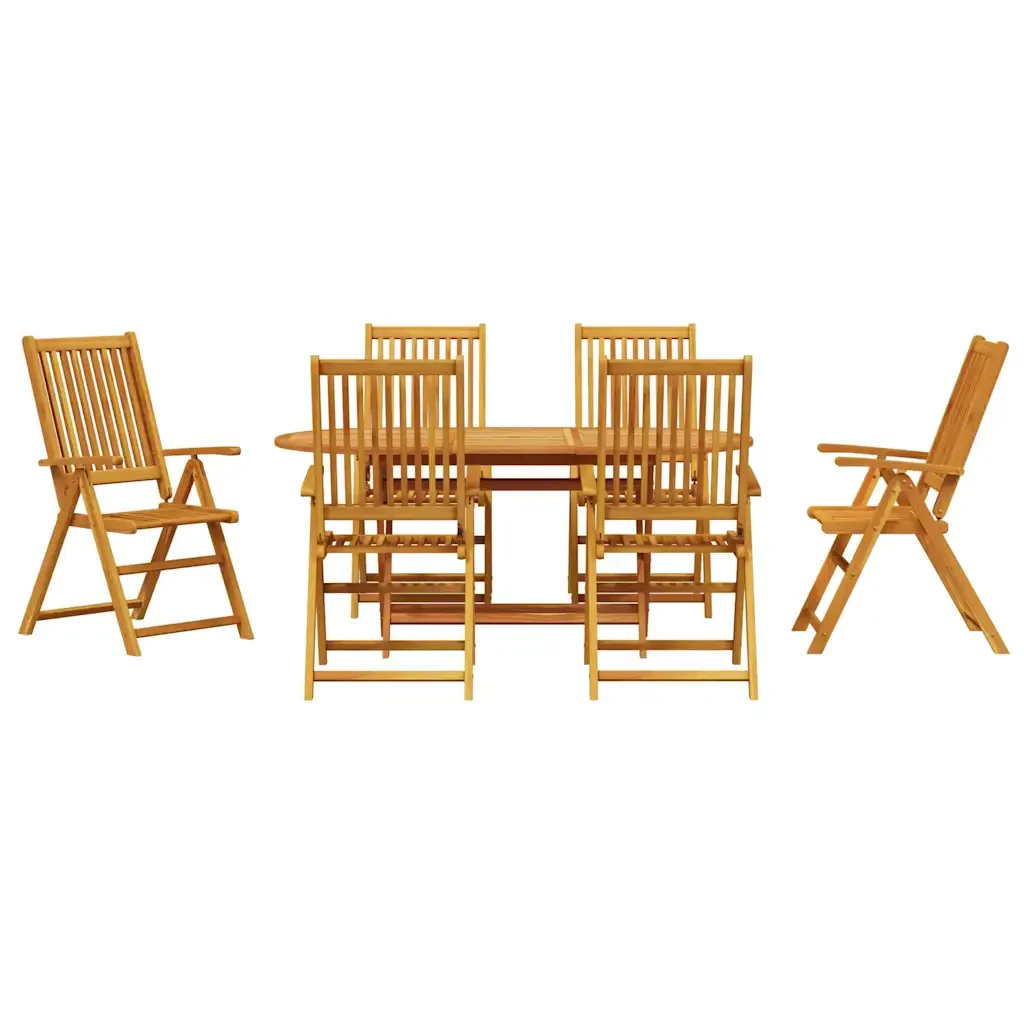 Set da Pranzo per Giardino 7 pcs Marrone 3375727 - Image 7