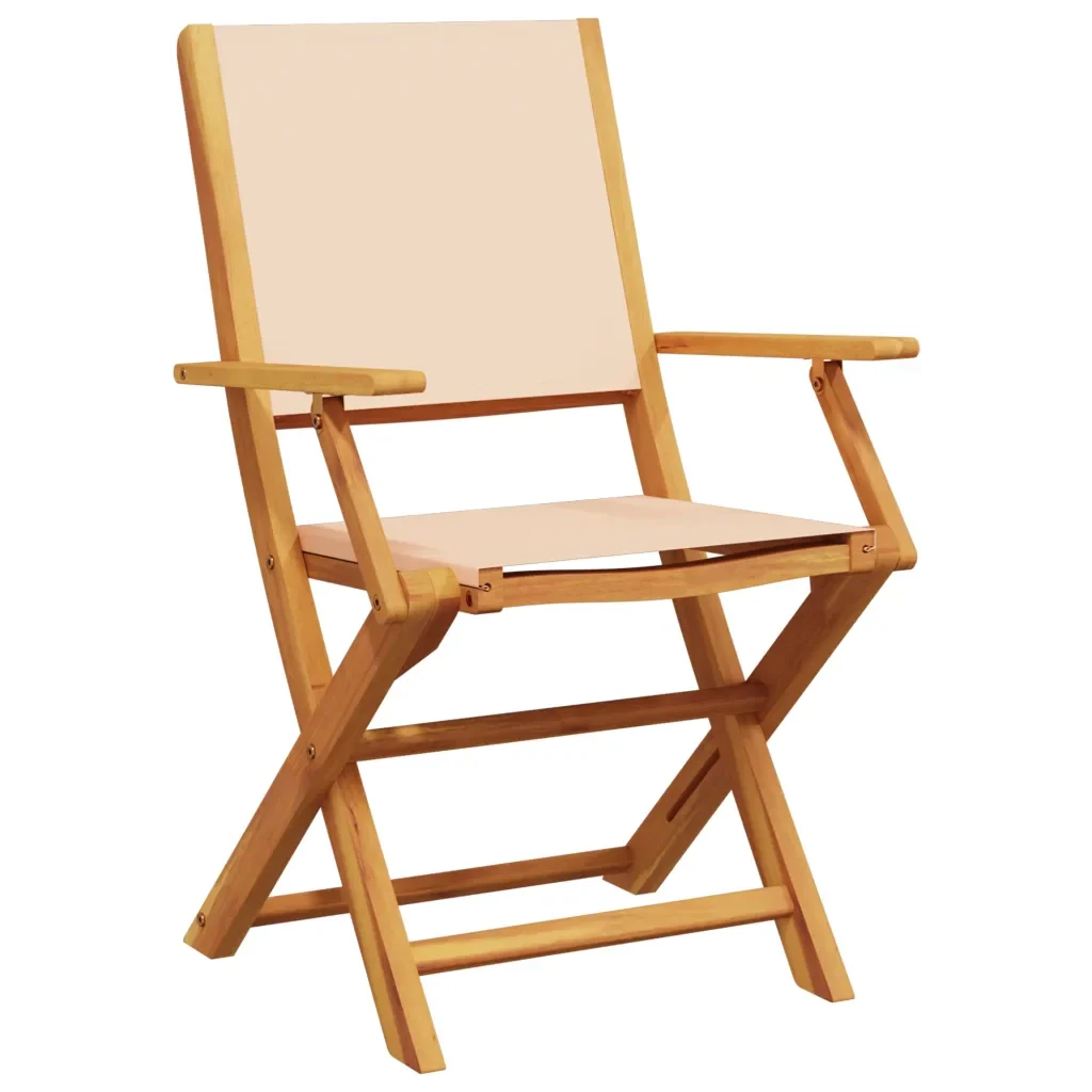 Set Pranzo da Giardino 7 pz Beige in Tessuto e Legno Massello 3281715 - Image 3