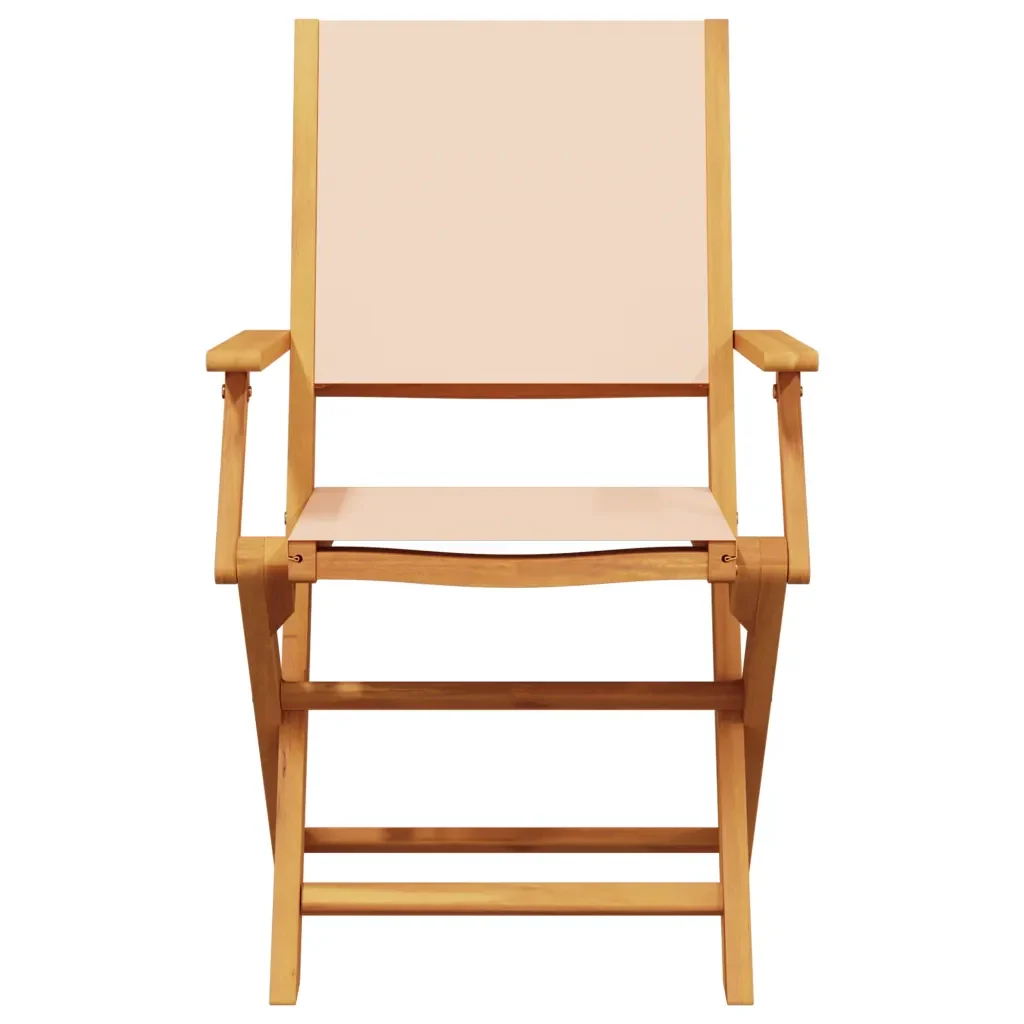 Set Pranzo da Giardino 7 pz Beige in Tessuto e Legno Massello 3281715 - Image 4