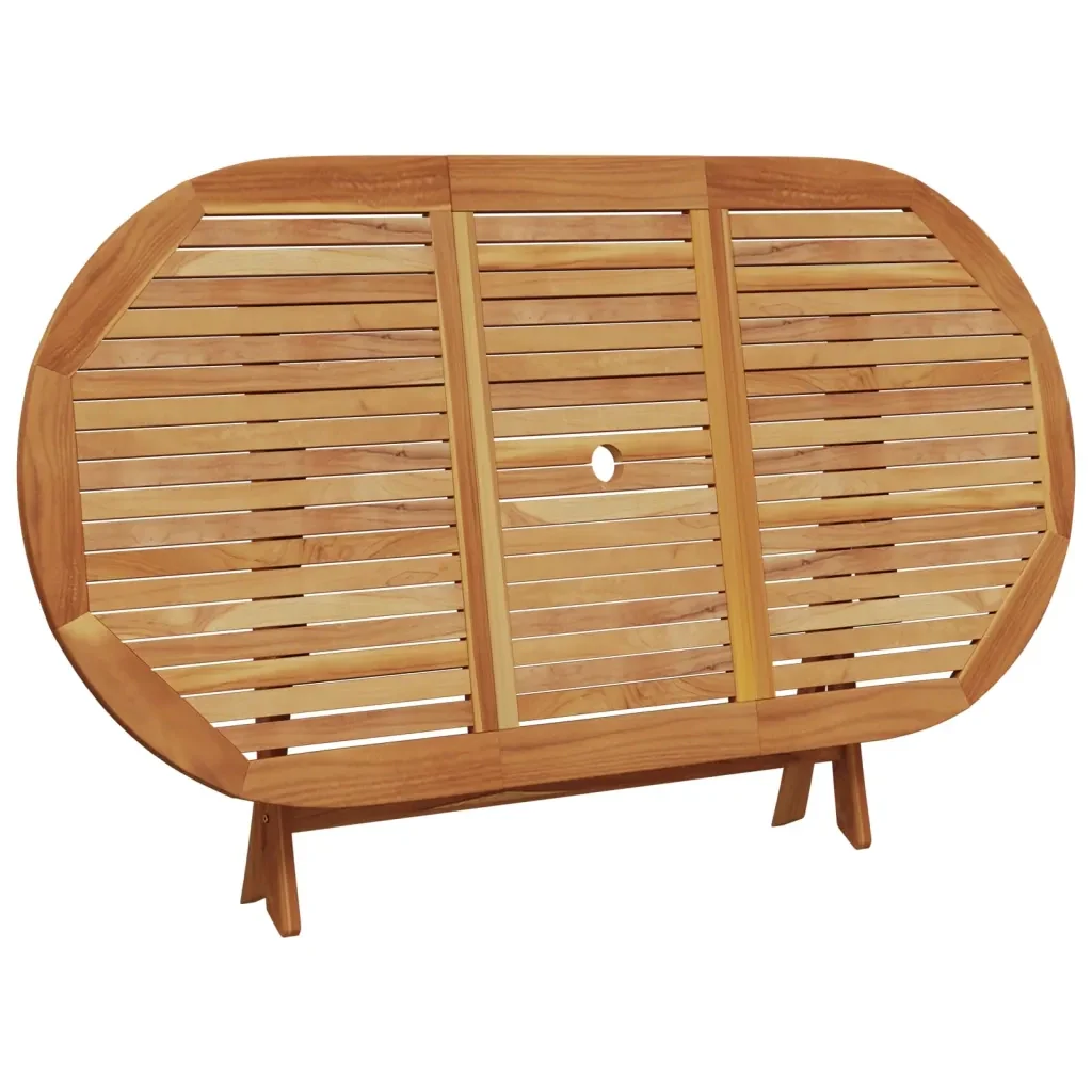 Set Pranzo da Giardino 7 pz Beige in Tessuto e Legno Massello 3281715 - Image 8