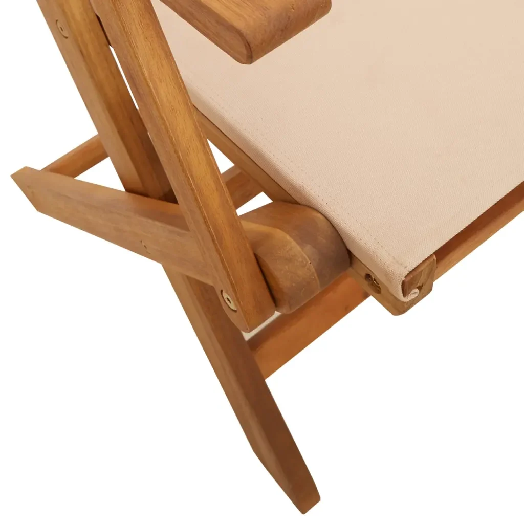 Set Pranzo da Giardino 7 pz Beige in Tessuto e Legno Massello 3281715 - Image 9