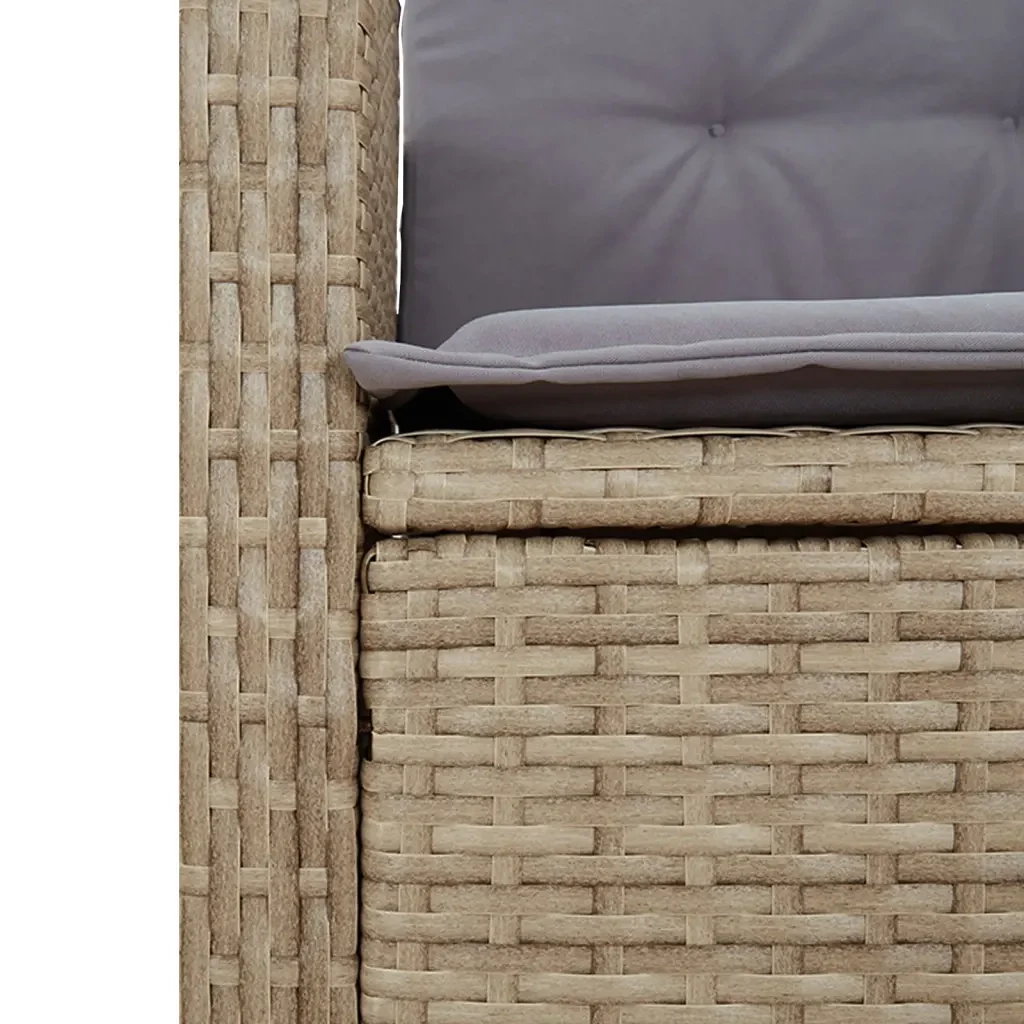 Set Pranzo da Giardino 7 pz con Cuscini Beige Misto Polyrattan 3212396 - Image 10