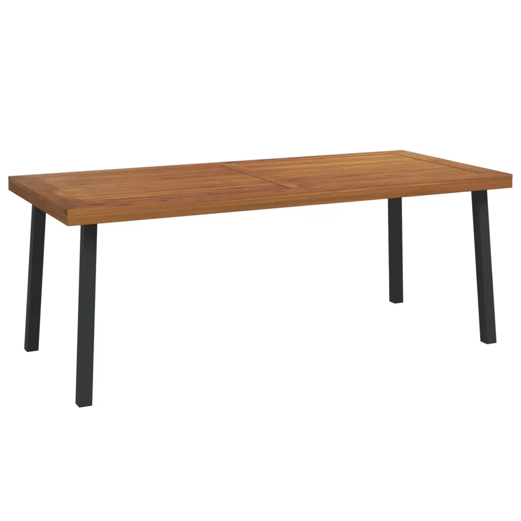 Set Pranzo da Giardino 7 pz Legno Massello di Acacia e Metallo 3155424 - Image 4