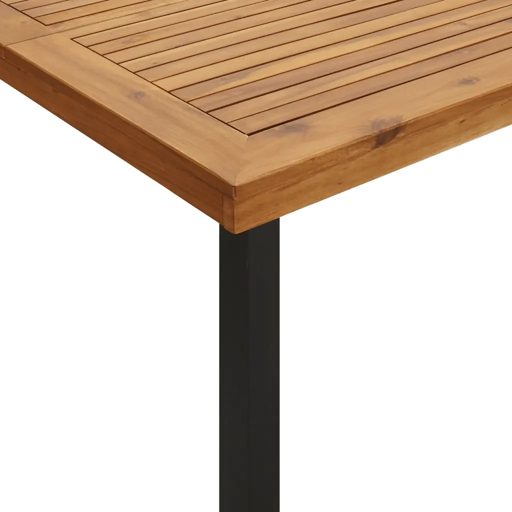 Set Pranzo da Giardino 7 pz Legno Massello di Acacia e Metallo 3155424 - Image 6