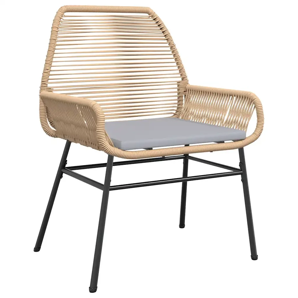 Set Pranzo da Giardino 7pz con Cuscini Marrone Polyrattan Vetro 3334475 - Image 4