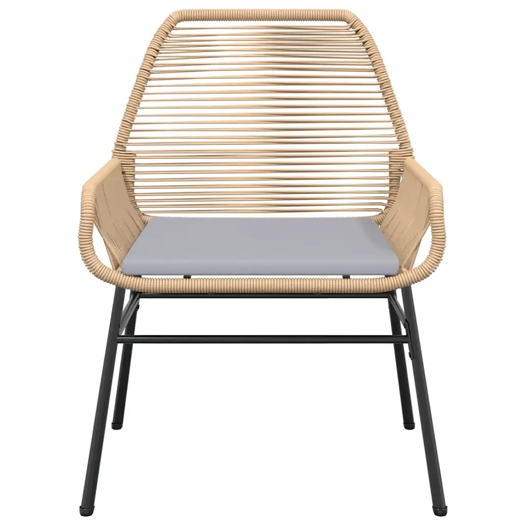 Set Pranzo da Giardino 7pz con Cuscini Marrone Polyrattan Vetro 3334475 - Image 5