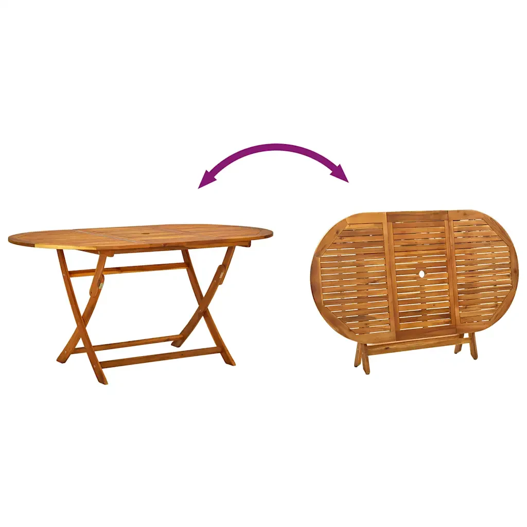 Set Pranzo da Giardino 7pz Legno Massello di Acacia e Textilene 3279270 - Image 6