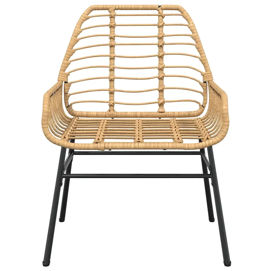 Set Pranzo da Giardino 7pz Marrone Polyrattan Vetro - Image 5
