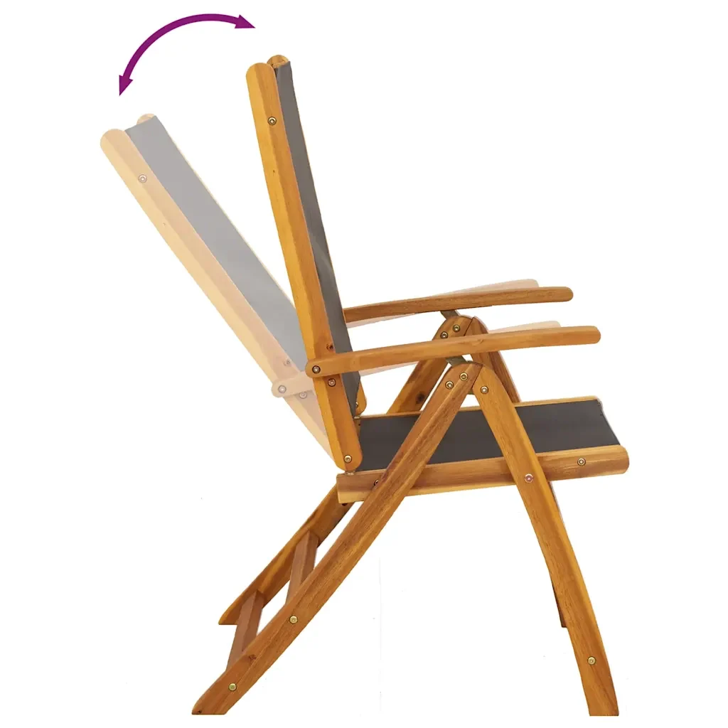 Set Pranzo da Giardino 9pz Legno Massello di Acacia e Textilene 3279257 - Image 9