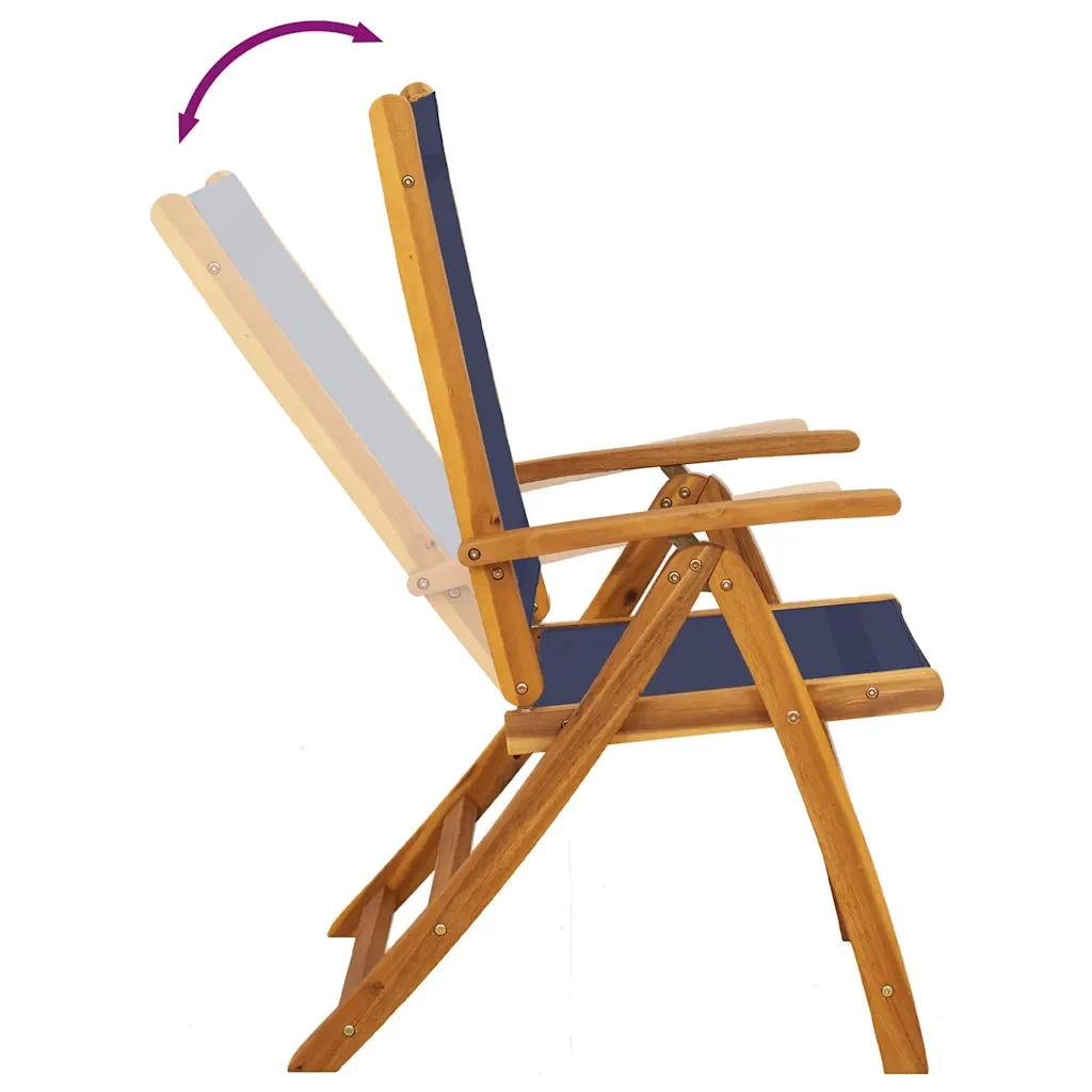 Set Pranzo da Giardino 9pz Legno Massello di Acacia e Textilene 3279299 - Image 7