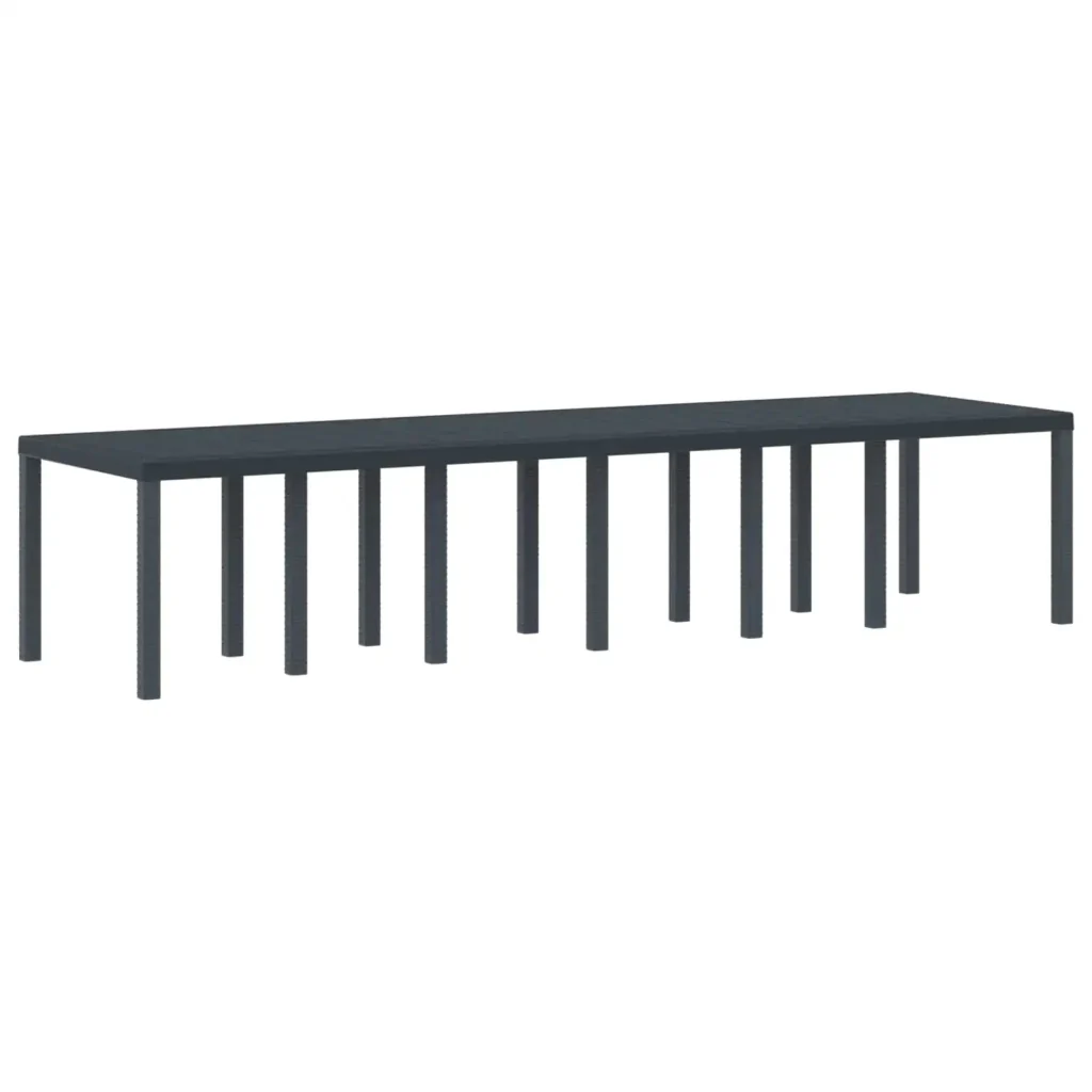Set da Pranzo per Giardino 13 pcs Antracite Rattan Polt 3378773 - Image 4