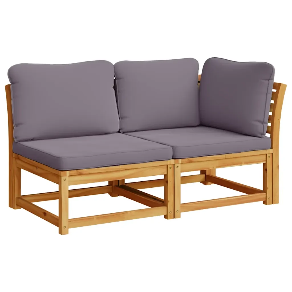 Set Salotto da Giardino 2 pz con Cuscini Legno Massello Acacia 366498 - Image 2