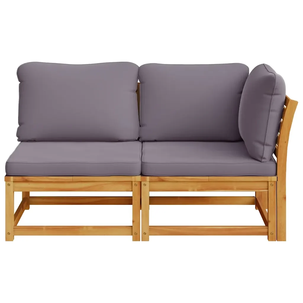 Set Salotto da Giardino 2 pz con Cuscini Legno Massello Acacia 366498 - Image 3