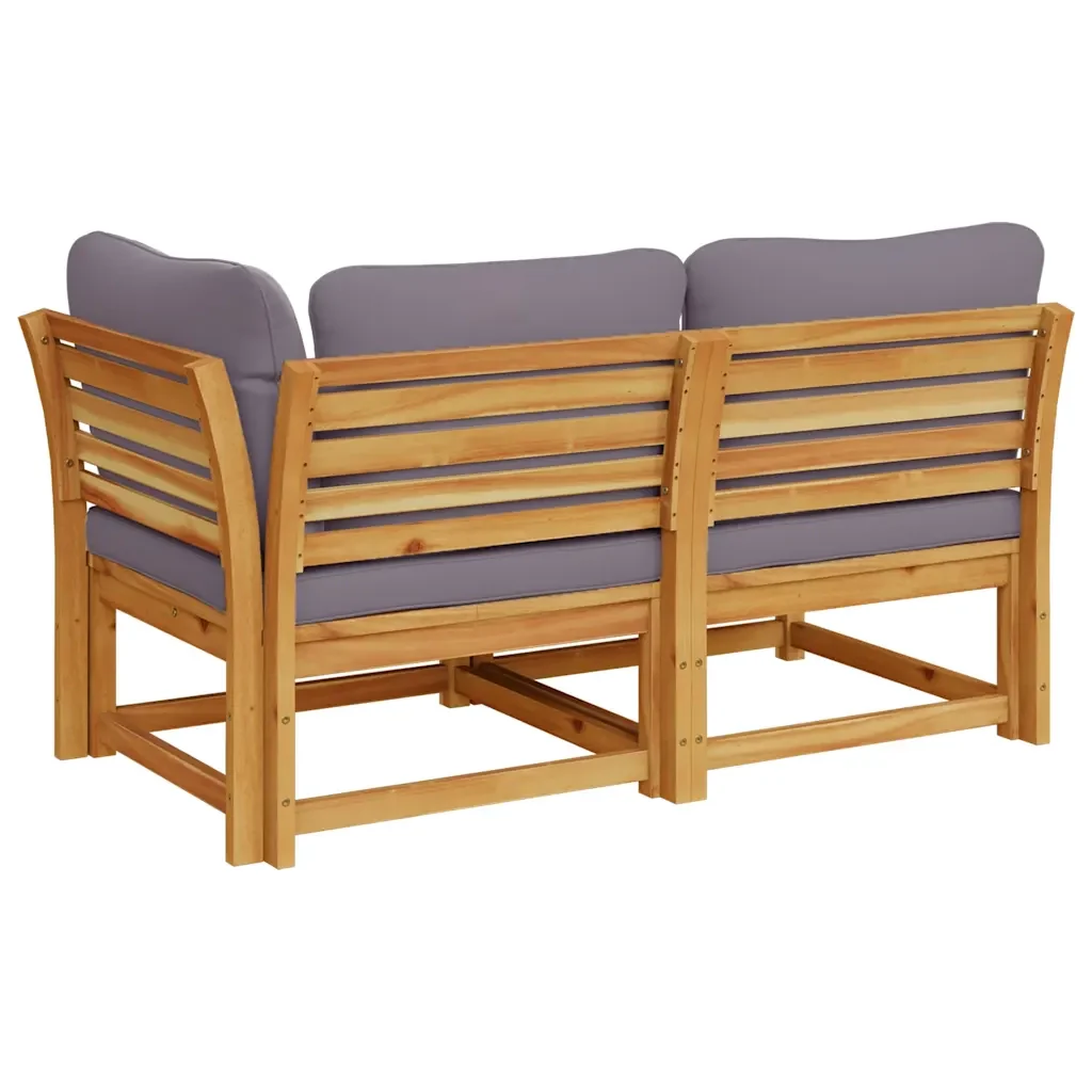 Set Salotto da Giardino 2 pz con Cuscini Legno Massello Acacia 366498 - Image 5