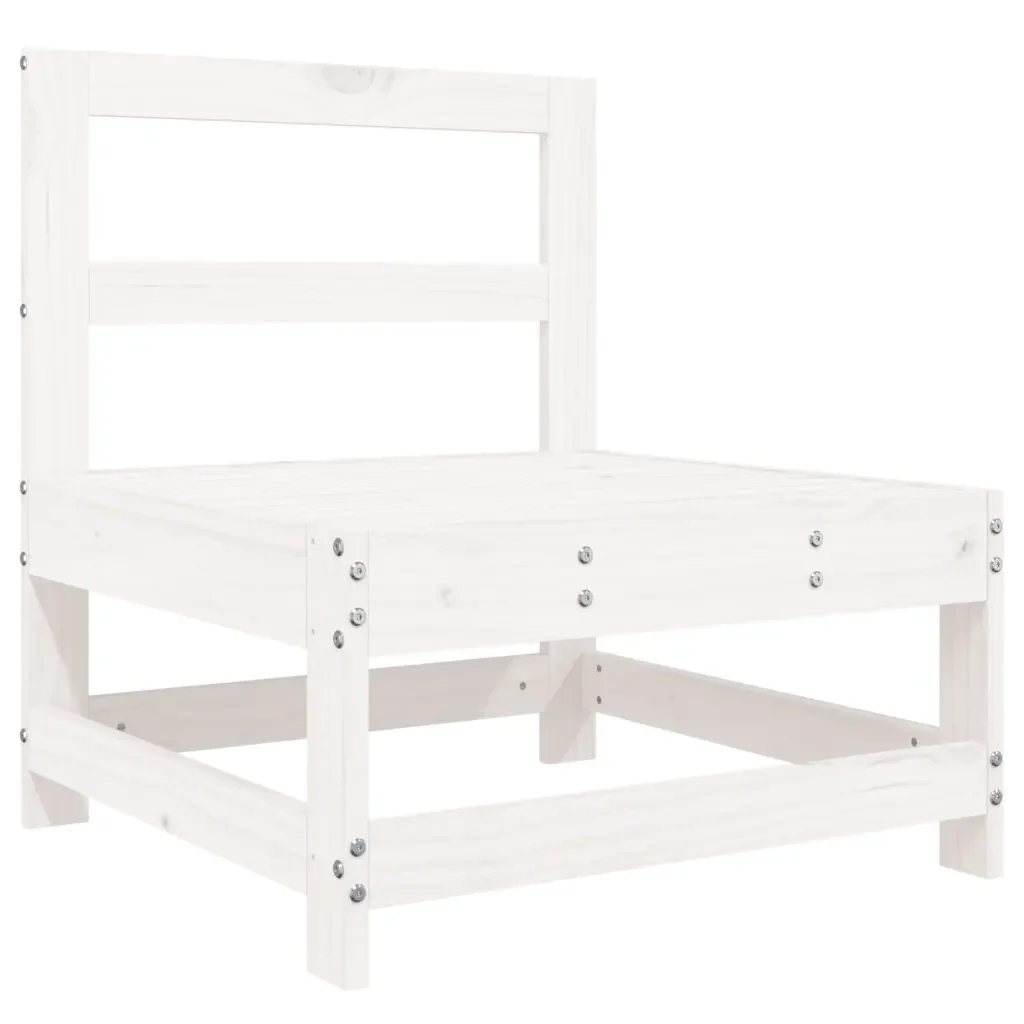 Set Salotto da Giardino 5 pz Bianco in Legno Massello di Pino 3186530 - Image 3