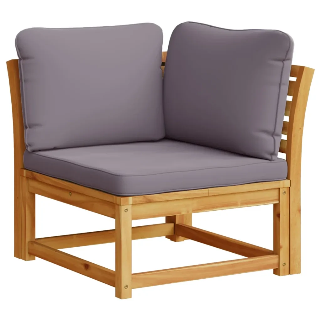 Set Salotto da Giardino 6 pz con Cuscini in Massello di Acacia - Image 2
