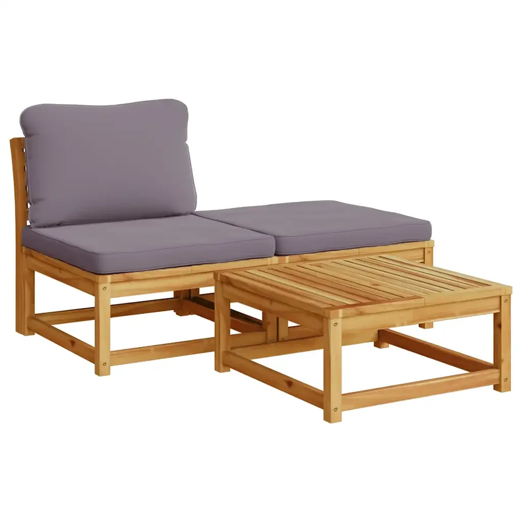 Set Salotto da Giardino 6 pz con Cuscini in Massello di Acacia 3214310 - Image 4