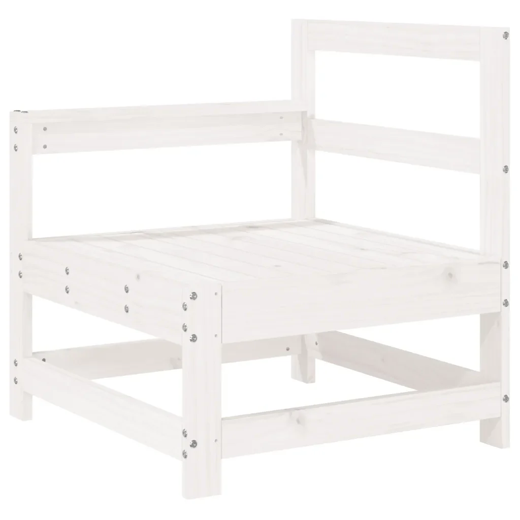 Set Salotto da Giardino 7 pz Bianco in Legno Massello di Pino 3186257 - Image 3