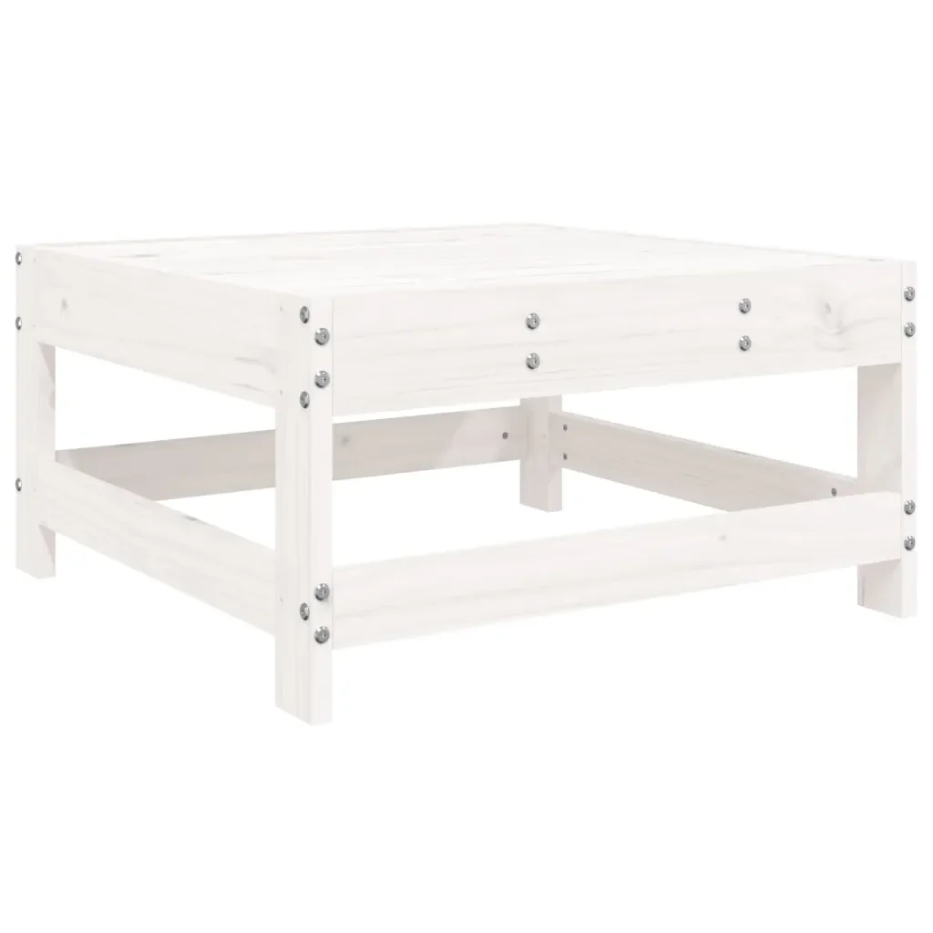 Set Salotto da Giardino 7 pz Bianco in Legno Massello di Pino 3186390 - Image 5