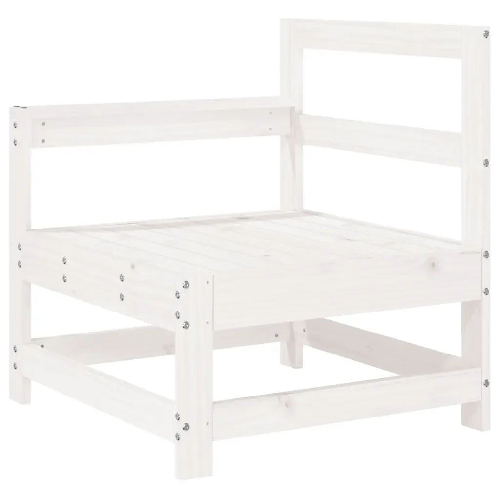 Set Salotto da Giardino 7 pz Bianco in Legno Massello di Pino 3186432 - Image 5