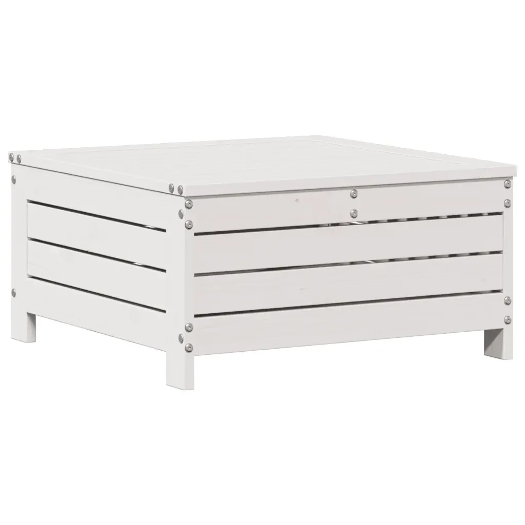 Set Salotto Giardino 5pz con Cuscini Bianco Legno Massello Pino 3250833 - Image 7