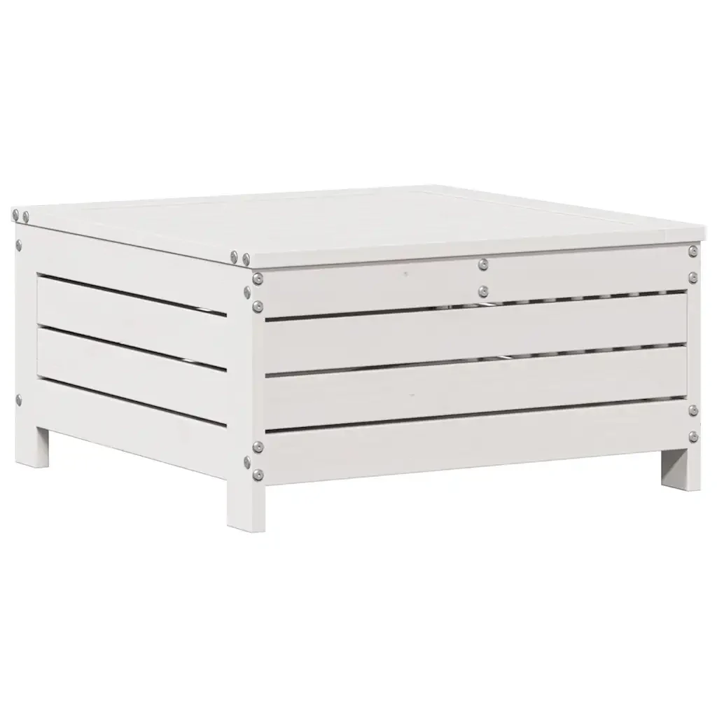 Set Salotto Giardino 5pz con Cuscini Bianco Legno Massello Pino 3250841 - Image 6