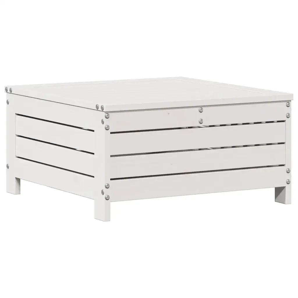 Set Salotto Giardino 7pz con Cuscini Bianco Legno Massello Pino 3250913 - Image 6