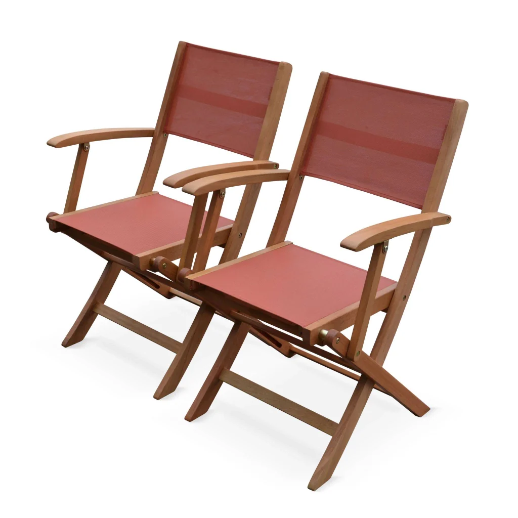 Set tavolo da giardino rettangolare allungabile in legno con 6 sedie, - Image 8