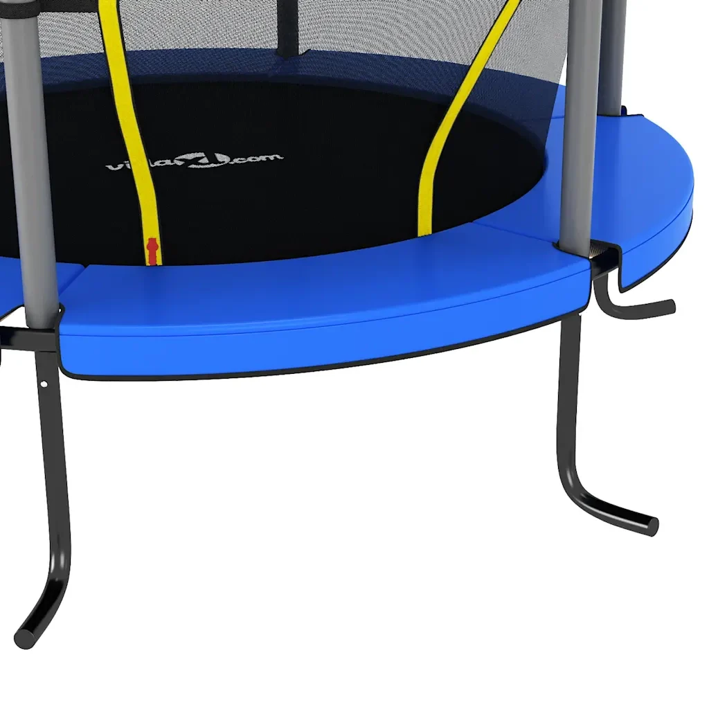 Set Trampolino con Rete di Sicurezza Rotondo 140x160 cm Blue 92954 - Image 4