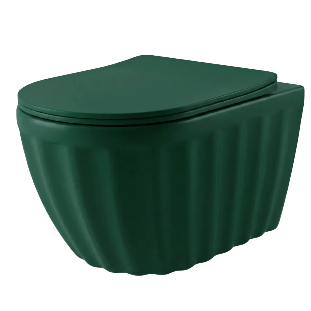 Set: Wc Sospeso + Lavabo Da Appoggio Rea Duo Matcha Matt - Image 3