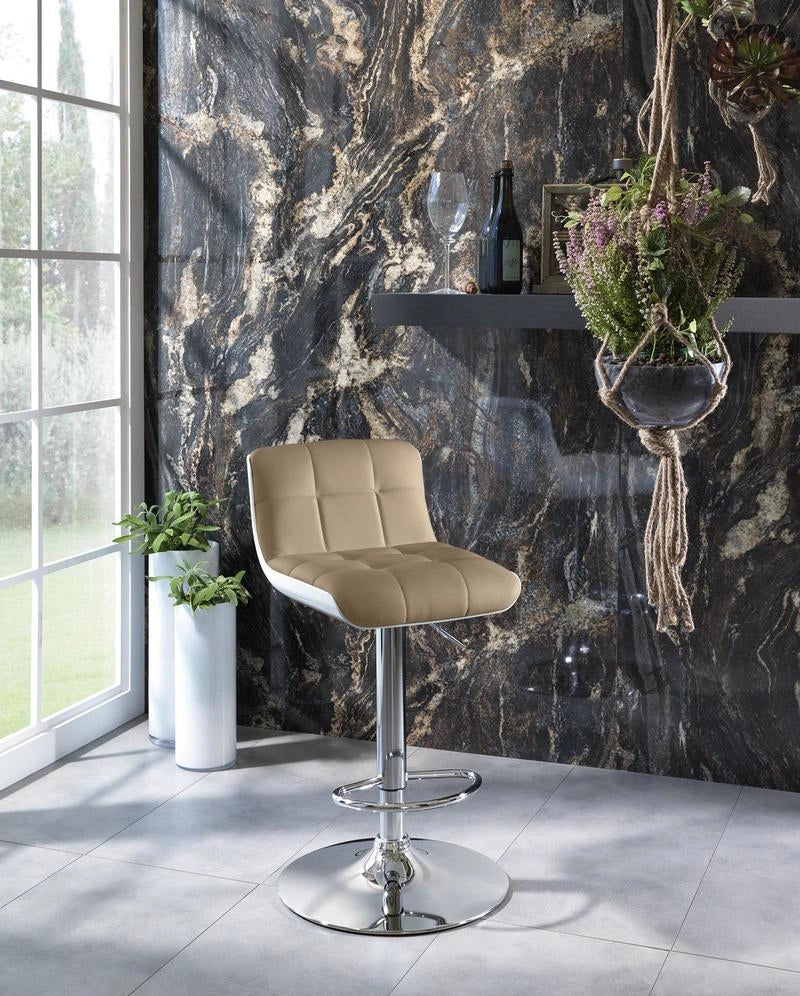 Set 2 Sgabelli Bar 36x38,5xH83/98 cm in Similpelle Kurt Tortora - Image 2