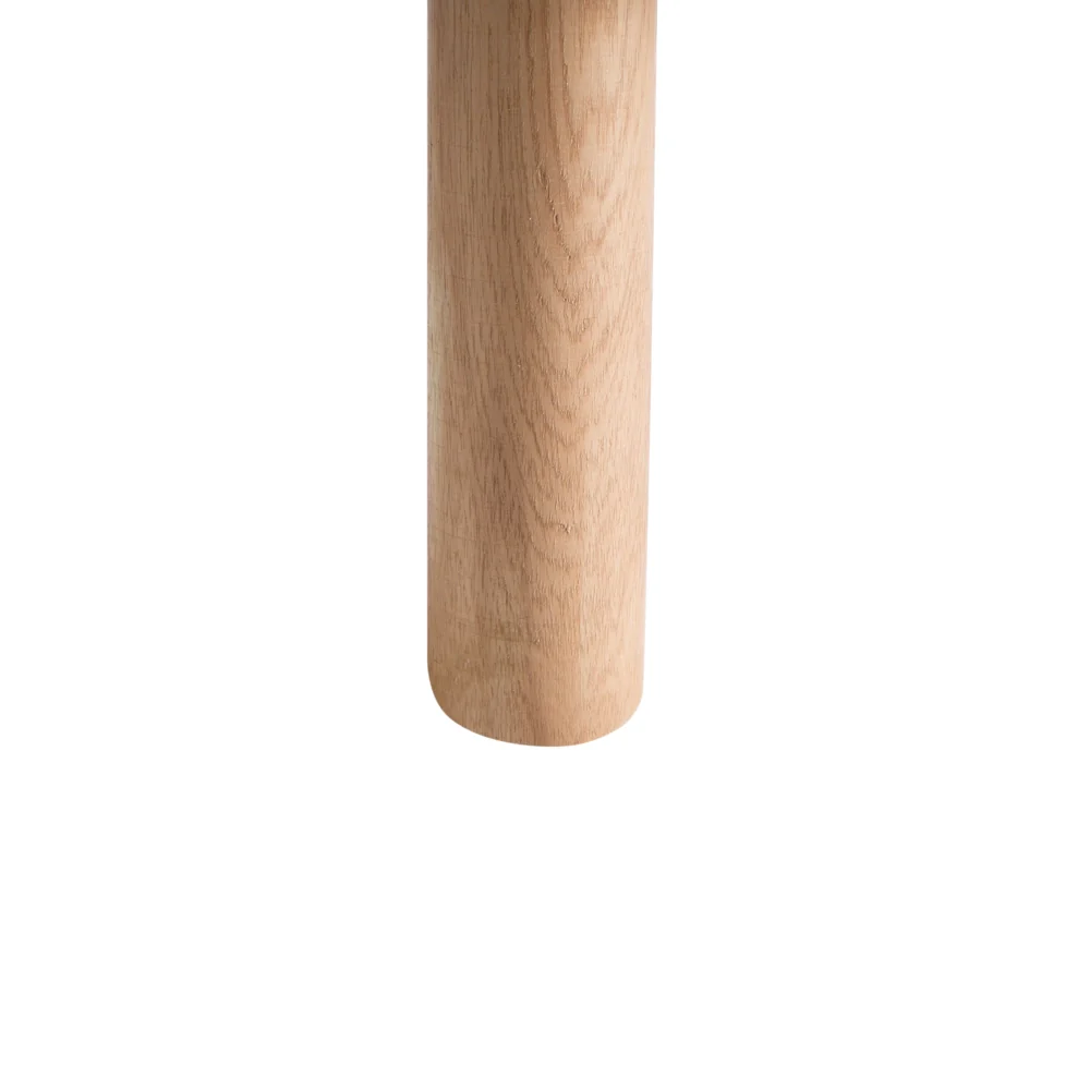 Sgabello cotone macramè beige e legno chiaro 40 cm fatto a mano boho camera da letto soggiorno cameretta - Image 3