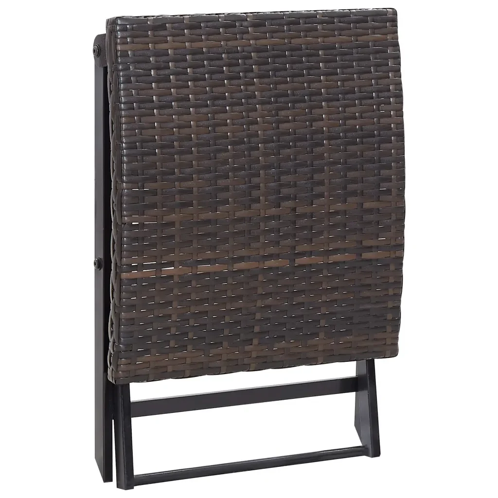 Sgabello Pieghevole in Polyrattan Marrone 45772 - Image 3