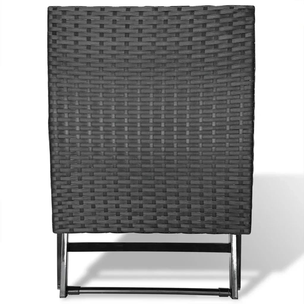 Sgabello Pieghevole in Polyrattan Nero 41788 - Image 2