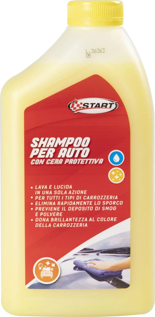 START Shampoo per auto con cera protettiva 1L tutti i tipi di carrozzeria