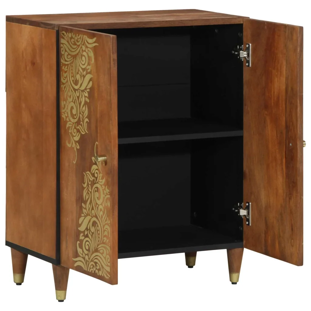 Credenza Marrone 60 x 33 x 75 cm Legno di mango massello 4018738 - Image 2