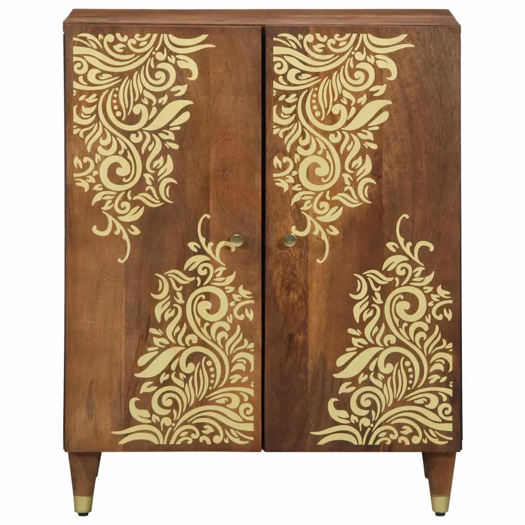 Credenza Marrone 60 x 33 x 75 cm Legno di mango massello 4018738 - Image 3