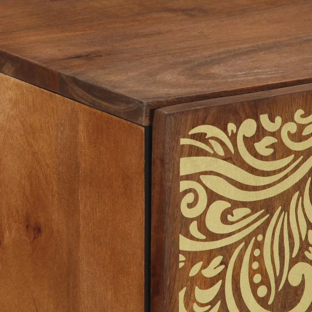 Credenza Marrone 60 x 33 x 75 cm Legno di mango massello 4018738 - Image 6