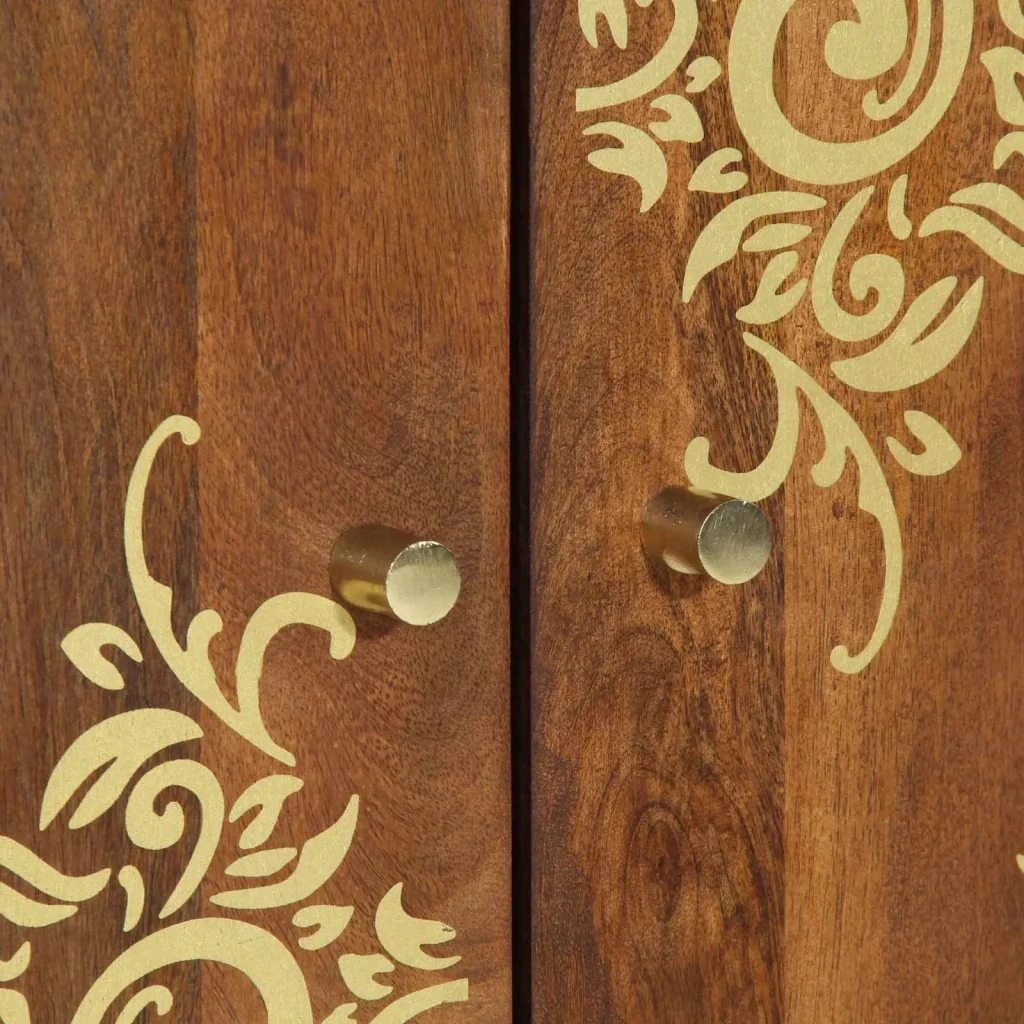 Credenza Marrone 60 x 33 x 75 cm Legno di mango massello 4018738 - Image 7
