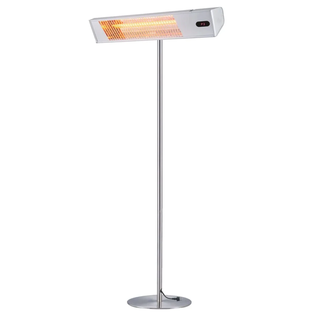 Sined Caldo Ira Inox Palo Stufa Infrarossi Esterno Con Kit Completo Di Palo Da 2000w Grigio Riscaldamento Elettrico Da Esterno a Onda Corta Ira e Telecomando Con Griglia Per Protezione e Display - Image 5