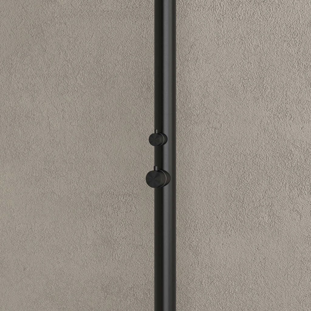 SINED Doccia Nera in Acciaio Inox 316L per Esterno 244 cm Sistema Cbox Miscelatore Integrato Ideale per Giardini e Piscine Modello DOCCIAOLBIANERA - Image 3