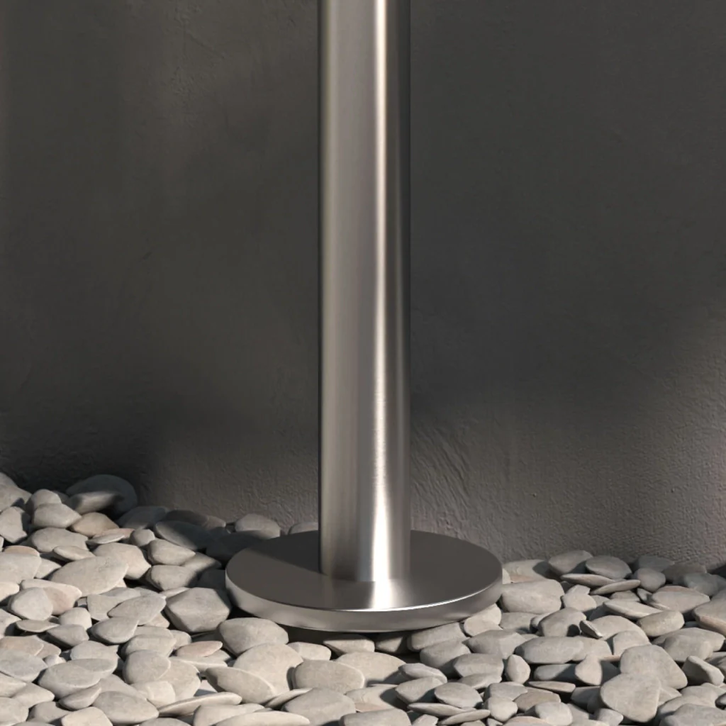 SINED Doccia Esterna Inox Satinato in Acciaio 316L 244 cm di Altezza 6 cm di Diametro Con Sistema Cbox Ideale per Ambienti Marini e Piscine Modello Olbia - Image 5