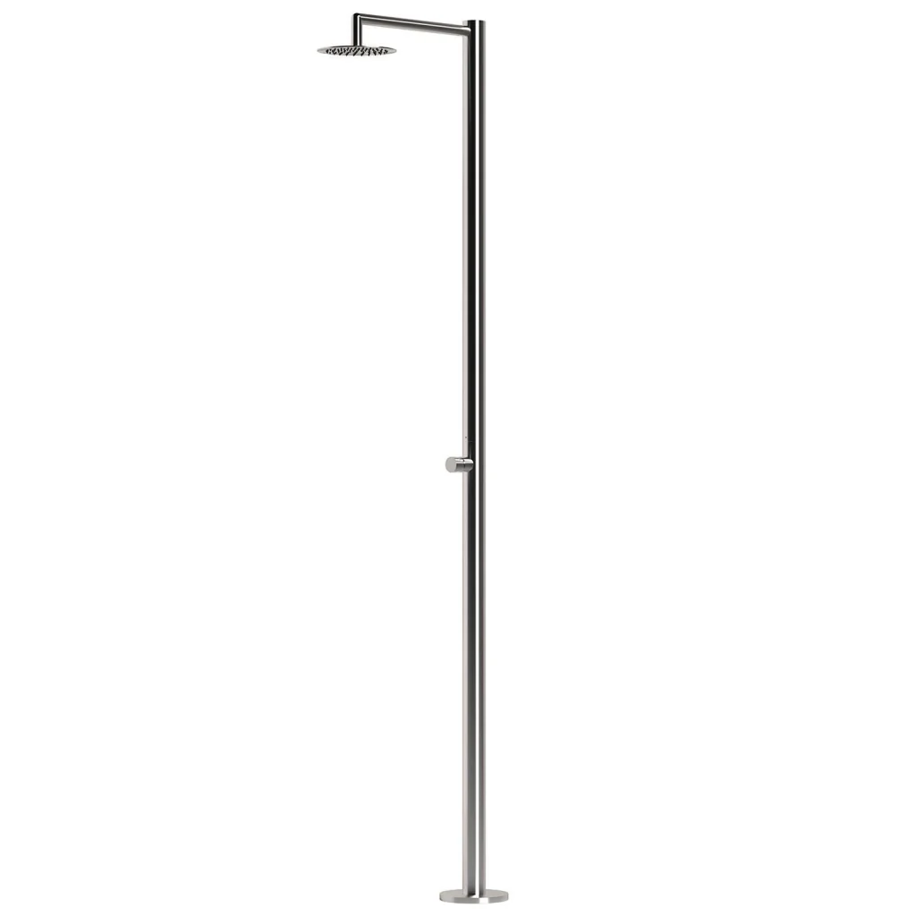 Sined Polifemo Doccia Per Esterni Ed Interni In Acciaio 1 Soffione Acqua Fredda Temporizzata Inox Risparmio Acqua Installazione Semplificata - Image 2