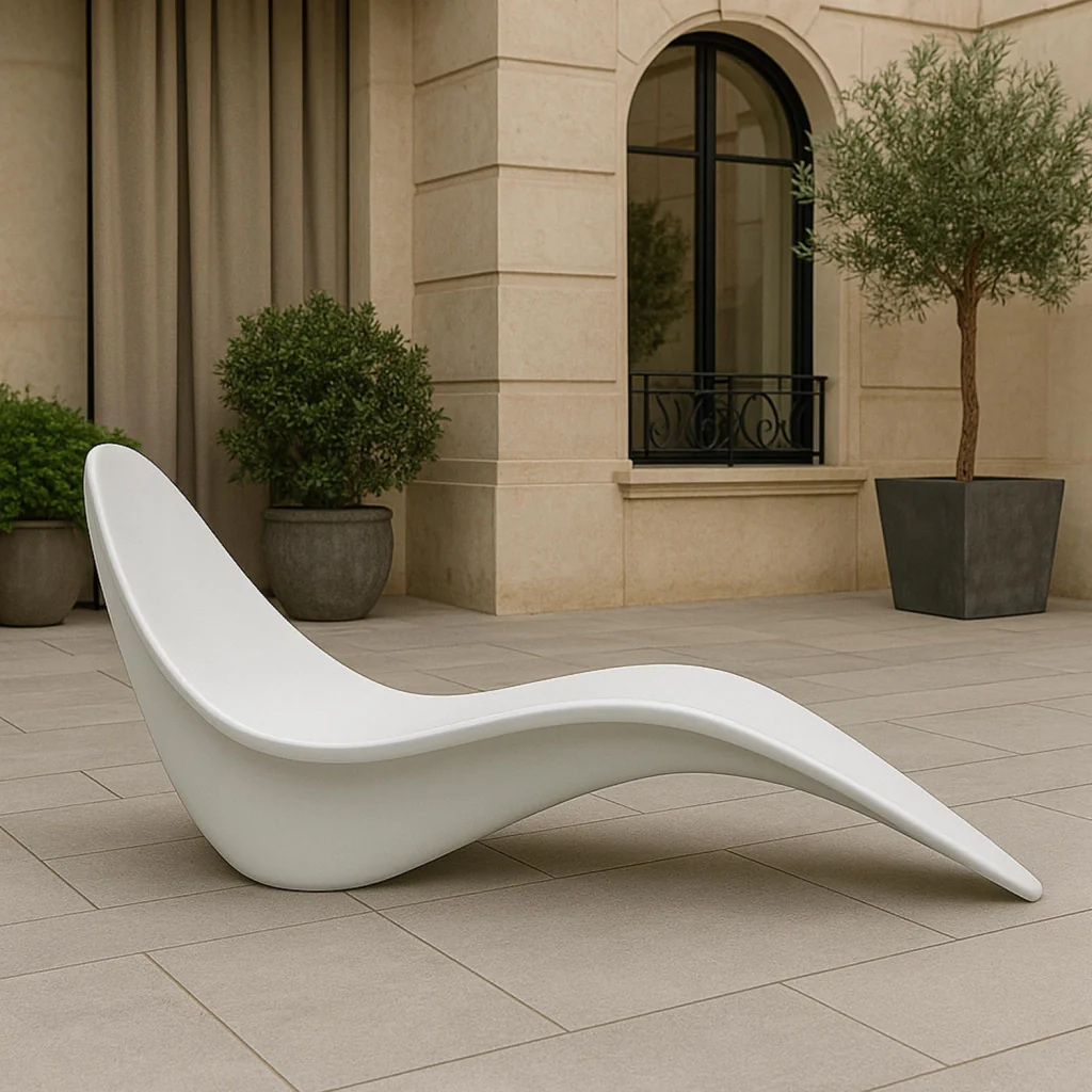 Sined Venere Chaise Longue In Vetroresina Forma Anatomica Perfetta Per Il Massimo Comfort Bianca - Image 7