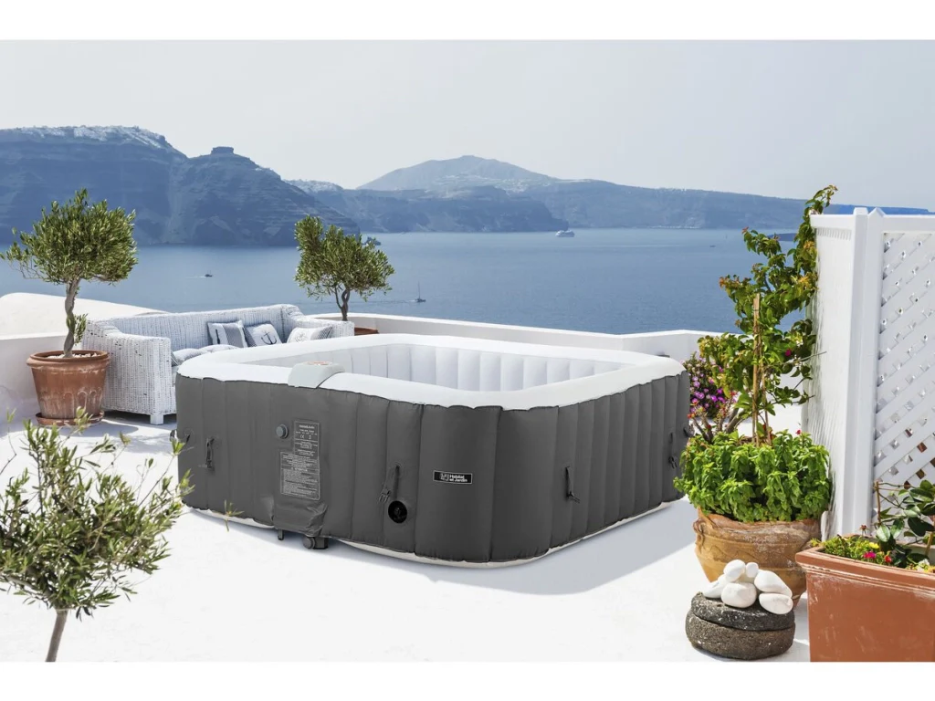 Spa gonfiabile "RIVIERA" in PVC - 6 posti - Grigio/bianco - Image 2