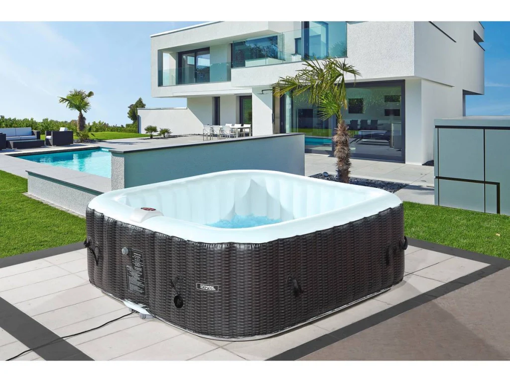 Spa Gonflabile Nice in PVC - 6 posti - Marrone/Crema - Image 2