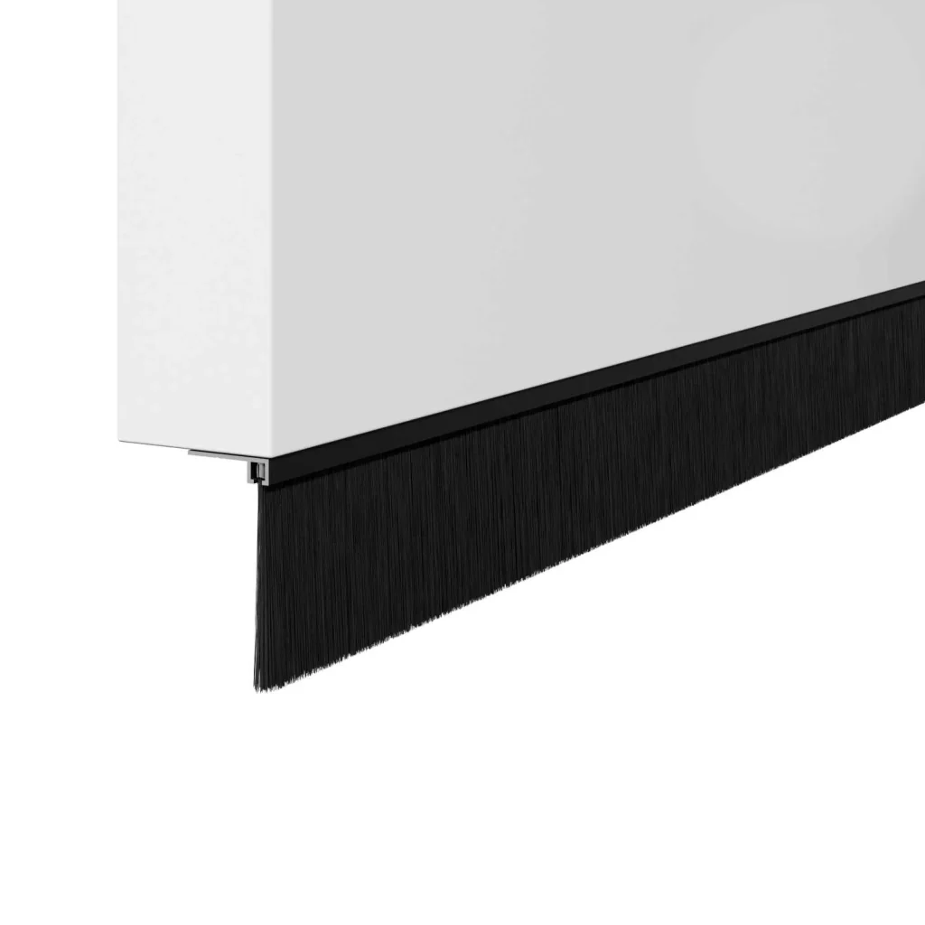 Spazzole per porte a vite 2 pcs Nero 100 cm Lega di alluminio - Image 4