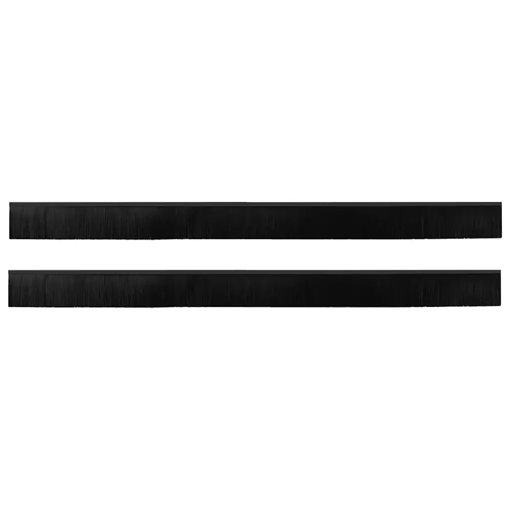 Spazzole per porte a vite 2 pcs Nero 100 cm Lega di alluminio 42019595 - Image 6