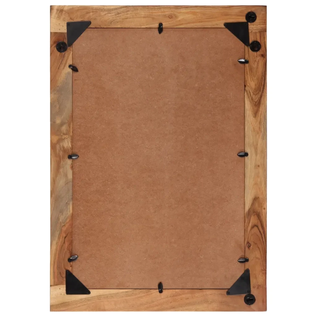 Specchio 70x50 cm in Legno Massello di Recupero e Vetro 351984 - Image 5