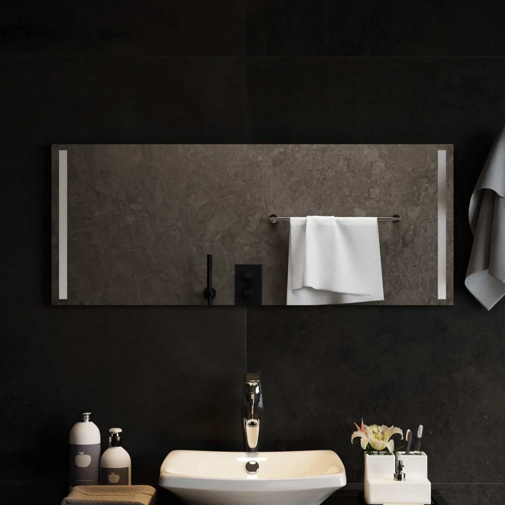 Specchio da bagno LED Trasparente 100 x 40 cm vetro temperato 42045803